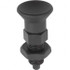 KIPP K0338.12206A5 1/2-13, 16mm Thread Length, 6mm Plunger Diam, Locking Pin Knob Handle Indexing Plunger