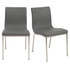 EURO STYLE, INC. 80960GRY Eurostyle Scott Side Chairs, Gray/Brushed Steel, Set Of 2 Chairs