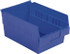 LEWISBins+ SB128-6SE Blu Plastic Hopper Shelf Bin: Blue