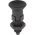 KIPP K0338.4410A7 3/4-10, 23mm Thread Length, 10mm Plunger Diam, Hardened Locking Pin Knob Handle Indexing Plunger