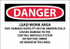 AccuformNMC Sign: Rectangle, "Danger - Lead Work Area May Damage Fertility Or The Unborn Child" D26P