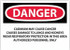 AccuformNMC Sign: Rectangle, "Danger - Cadmium May Cause Cancer" D28EB