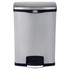 RUBBERMAID 1901999  Slim Jim Step-On Stainless Steel Front Step Container, 24 Gallons, Black
