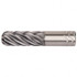 Kennametal 6114057 Corner Radius End Mill: 6" LOC, 0.09" Radius, 6 Flutes, Solid Carbide