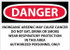 AccuformNMC Sign: Rectangle, "Danger, Inorganic Arsenic May Cause Cancer, 28" Wide x 20" High, Rigid Plastic Safety Sign" D32RD