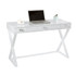 If you are looking for a writing desk for a small space, look no further than the Realspace Keri 48inW Writing Desk. With flat satin hardware, the contemporary home office desk adds a stylish look to your workspace. You can spread out papers, your laptop and other essentials on the spacious worksurface. You will also be able to organize your workday materials and tools with this computer desk with storage, which features 3 desk drawers to hold your items.  Engineered wood construction offers durability.  3 desk drawers.  Hardware features a flat satin appearance.  Small desk (48in wide or smaller) - recommended for a small or shared space.  Assembly required.  Features a white finish with silver hardware.  Tested to meet ANSI/BIFMA Performance Standards - Manufacturer testing has been conducted on this product to meet specific performance requirements and safety standards set forth by the American National Standards Institute (ANSI) and the Business and Institutional Furniture Manufacturers.  This product is heavy and/or oversized and may need more than one person to handle.  Interested in in-home assembly? Please call our certified and insured professional assemblers 866-388-4350 today!