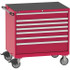 LISTA TSHW750-0722-NR Steel Tool Roller Cabinet: 7 Drawers