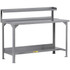 Little Giant. WST2-3048-36-RS Stationary Work Benches, Tables; Bench Style: Heavy-Duty Work Bench with Riser ; Edge Type: Square ; Leg Style: 4-Leg; Fixed ; Depth (Inch): 30in ; Color: Gray ; Maximum Height (Inch): 36in