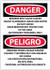 AccuformNMC Sign: Rectangle, "Danger - Benzene May Cause Cancer" ESD27RB