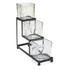 EMS MIND READER LLC Mind Reader CONJAR3-BLK  3-Tier Condiment Server Jar Stand, 9-7/16inH x 3-1/16inW x 9-1/8inD, Black