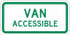 AccuformNMC ADA Traffic & Parking Sign: Rectangle, "Van Accessible" TMAS11J