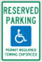 AccuformNMC Reserved Parking Sign: Rectangle, "Reserved Parking Permit Required Towing Enforced" TMS306H