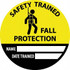 AccuformNMC Pack of 25 Safety Trained Fall Protection - Name ____ Date Trained ____, Hard Hat Labels HH147R