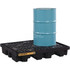 Justrite. 28672 Spill Control Pallet:  2 Drum,  67.00 gal,  2500.00 lb,  Polyethylene