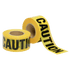 Designate prohibited areas  "CAUTION" is printed in black letters on a yellow background.  Cardboard dispenser. Helps keep tape from unraveling in storage.  Made of premium-grade polyethylene. Does not include adhesive.