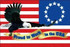 AccuformNMC Pack of 25 Proud To Work In The Usa, Eagle And Flag, Hard Hat Labels HH157
