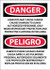 AccuformNMC Sign: Rectangle, "Danger - Asbestos May Cause Cancer" ESD23PB