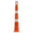 Plasticade 650R1-O-DG-HIP4 Traffic Barrels, Delineators & Posts; Reflective: Yes ; Base Needed: Yes ; Compliance: MASH Compliant; MUTCD Standards ; Collar Three Width (Inch): 4 ; Collar Two Width (Inch): 4 ; Collar Four Width (Inch): 4