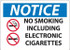 AccuformNMC Sign: Rectangle, "No Smoking Including Electronic Cigarettes" N503RB