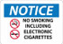 AccuformNMC Sign: Rectangle, "No Smoking Including Electronic Cigarettes" N503R