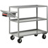 Little Giant. 3ML-3060-6PH-WS Carts; Cart Type: Multi-Shelf Order Picking Truck ; Caster Type: 2 Rigid; 2 Swivel ; Brake Type: No Brake ; Width (Inch): 30 ; Assembly: Comes Assembled ; Material: Steel