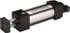 Norgren NE01A-N07-AACM0 Double Acting Rodless Air Cylinder: 2-1/2" Bore, 1" Stroke, 250 psi Max, 1/4 NPT Port, Clevis Mount