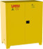 Jamco FM120-YP Flammable & Hazardous Storage Cabinets: 120 gal Drum, 2 Door, 2 Shelf, Manual Closing, Yellow