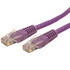 STARTECH.COM C6PATCH50PL  50ft CAT6 Ethernet Cable - Purple Molded Gigabit CAT 6 Wire - 100W PoE RJ45 UTP 650MHz - Category 6 Network Patch Cord UL/TIA - 50ft Purple CAT6 up to 160ft - 650MHz - 100W PoE - 50 foot UL ETL verified Molded UTP RJ45 patch