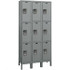 Hallowell UY3228-3HG 3-Wide Locker: 12" Wide, 78" High, Padlock