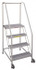 PW Platforms TR5SFH30G 5-Step Ladder: Steel, 80" OAH