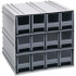 Quantum Storage QIC-122GY 12 Bin Interlocking Storage Cabinets