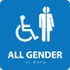 AccuformNMC Sign: Square, "All Gender" ADA22BL