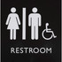 SP RICHARDS 02655 Lorell Restroom Sign - 1 Each - 8in Width x 8in Height - Square Shape - Easy Readability, Injection-molded - Plastic - Black, Black