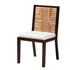 WHOLESALE INTERIORS, INC. bali &amp; pari 2721-13105 bali & pari Joana Modern Bohemian Wood and Natural Abaca Dining Side Chair, White/Natural/Dark Brown