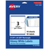 AVERY PRODUCTS CORPORATION 94251-WGP10 Avery Glossy Permanent Labels With Sure Feed, 94251-WGP10, Rectangle, 3-1/4in x 8-3/8in, White, Pack Of 30