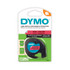 NEWELL BRANDS INC. 91333 DYMO LetraTag Plastic Label, 1/2in x 13ft, Black On Red