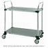 Metro MW106 Utility Cart: 39" OAH, 304 Stainless Steel, Silver