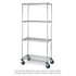 Metro N436EC Mobile Unit Wire Shelving: 4 Shelves