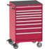 LISTA TSEW1050-0907NR Steel Tool Roller Cabinet: 9 Drawers