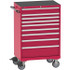 LISTA TSES1050-0907NR Steel Tool Roller Cabinet: 9 Drawers