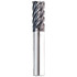 GWS 122813 Corner Radius End Mill: 3/8" Dia, 7/8" LOC, 0.01" Radius, 7 Flutes, Solid Carbide