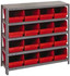 Quantum Storage 1239-207RD 16 Bin Store-More Shelf Bin System