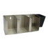 SAN JAMAR, INC. L1014 San Jamar 3-Section Lid Organizer, 5-1/4inH x 14-1/4inW x 6-1/2inD, Silver