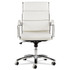 ALERA NR4206 Alera Neratoli Mid-Back Slim Profile Chair, Faux Leather, Up to 275 lb, 18.3" to 21.85" Seat Height, White Seat/Back, Chrome