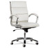 ALERA NR4206 Alera Neratoli Mid-Back Slim Profile Chair, Faux Leather, Up to 275 lb, 18.3" to 21.85" Seat Height, White Seat/Back, Chrome