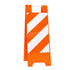 Plasticade 155-OHT12HIP Pedestrian Barrier Sign Stand: Plastic, Orange, Use with Indoor & Outdoor