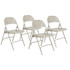 NATIONAL PUBLIC SEATING CORP 52 National Public Seating Series 50 Steel Folding Chairs, Gray, Set Of 4 Chairs