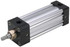 Parker 4.0TE4MA2UV14Z5 Double Acting Rodless Air Cylinder: 4" Bore, 5" Stroke, 250 psi Max, 1/2 NPTF Port, Basic Mount