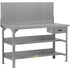 Little Giant. WST3-244836PBDR Stationary Work Benches, Tables; Bench Style: Heavy-Duty Use Workbench ; Edge Type: Square ; Leg Style: Fixed with Pre-Drill Holes for Anchoring ; Depth (Inch): 24 ; Color: Gray ; Maximum Height (Inch): 36