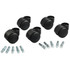 MASTER MANUFACTURING COMPANY 23618 Master Caster Futura Series Casters, Hard Wheel, Stem B For Metal Bases, Pack Of 5